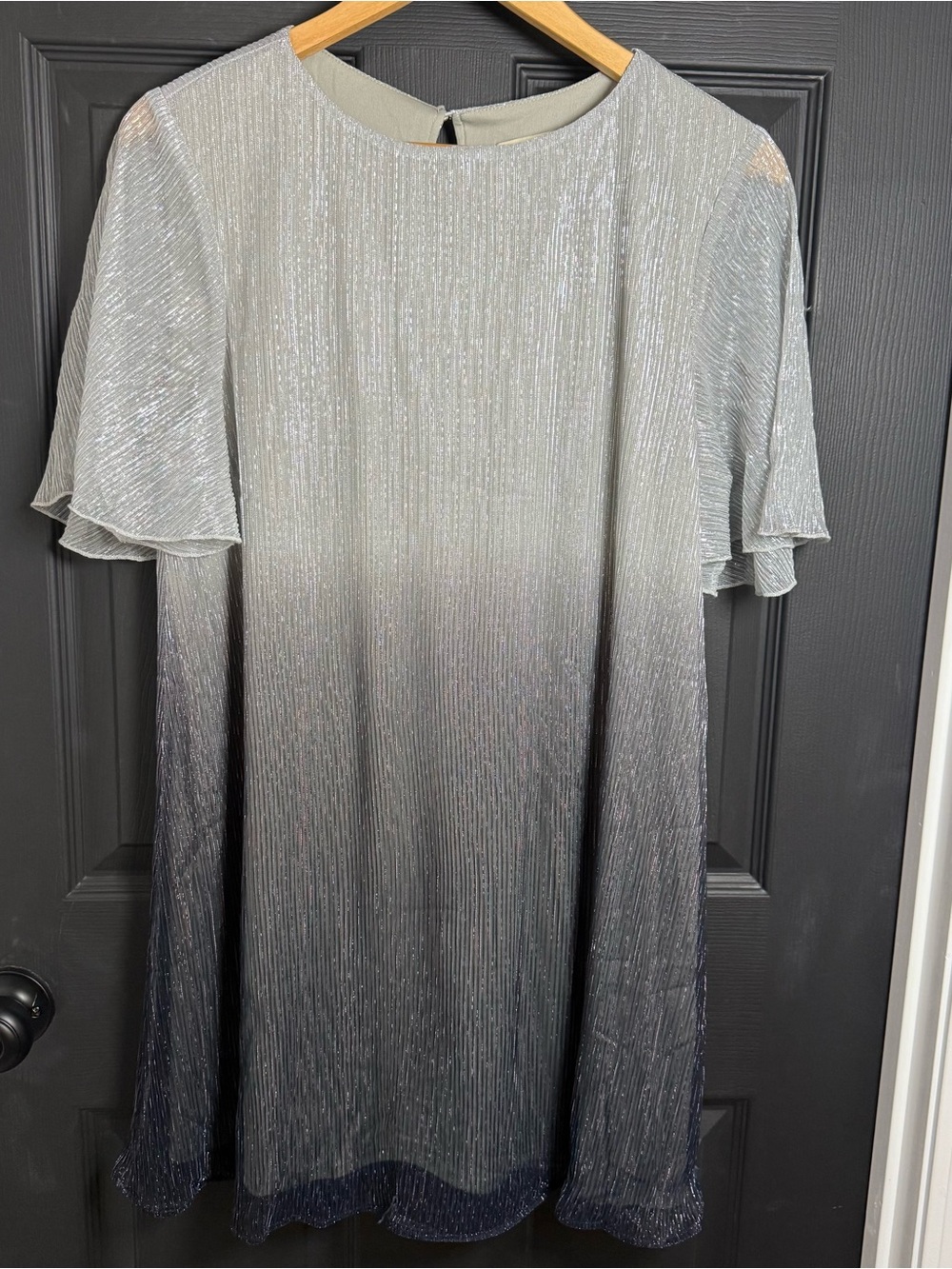 Show Me Your Mumu Silver to Navy Ombre Mini Dress - Picture 2 of 9